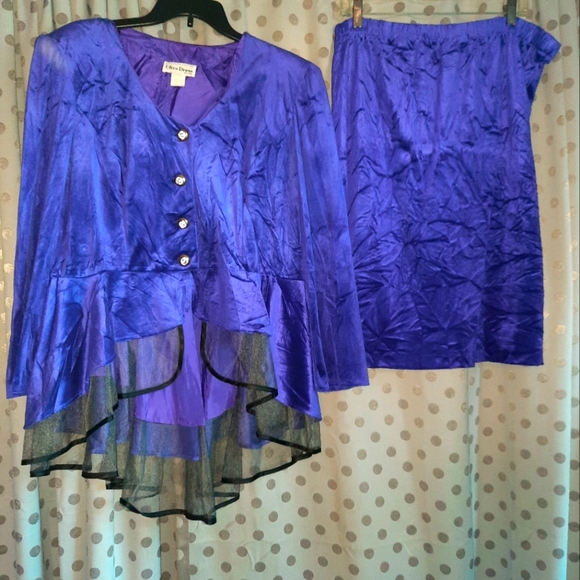 Ultra Dress Collection Dresses & Skirts - 2pc Purple Velour Set 18